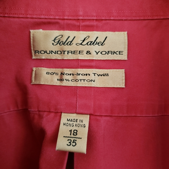 Roundtree & Yorke Gold Label 80's 18/35 Shirt - Picture 6 of 6